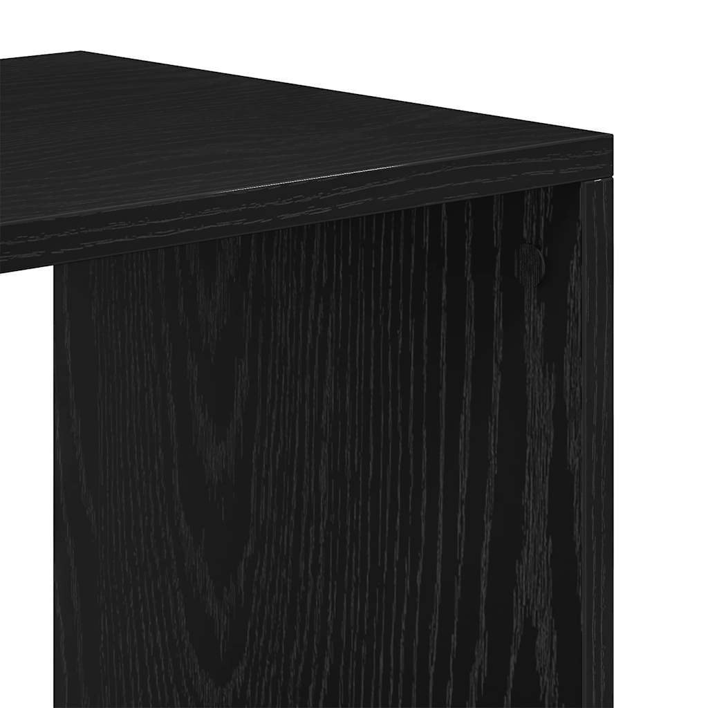 Boekenkast 66x31x112 cm bewerkt hout zwart