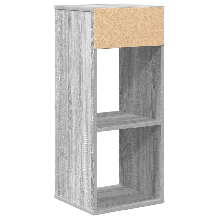 Boekenkast 34x31x80 cm bewerkt hout grijs sonoma eikenkleurig