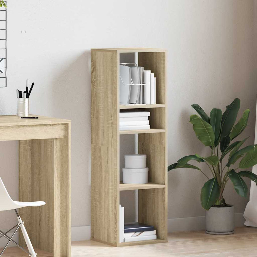 Boekenkast 34x31x112 cm bewerkt hout sonoma eikenkleurig
