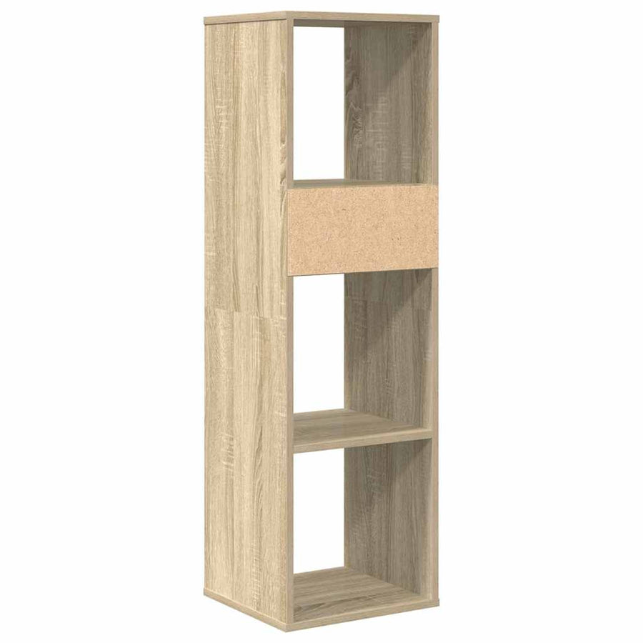 Boekenkast 34x31x112 cm bewerkt hout sonoma eikenkleurig