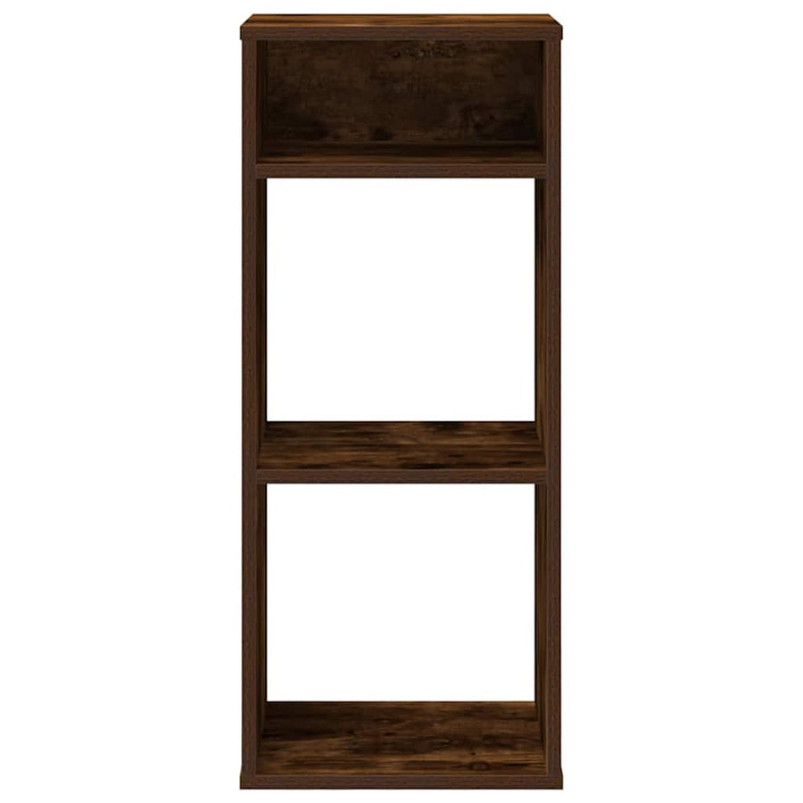 Boekenkast 34x31x80 cm bewerkt hout gerookt eikenkleurig