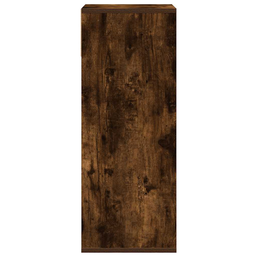 Boekenkast 34x31x80 cm bewerkt hout gerookt eikenkleurig