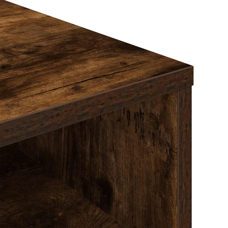 Boekenkast 34x31x80 cm bewerkt hout gerookt eikenkleurig