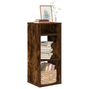Boekenkast 34x31x80 cm bewerkt hout gerookt eiken