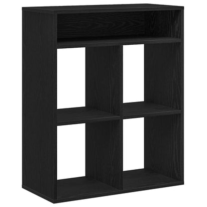 Boekenkast 66x31x80 cm bewerkt hout zwart