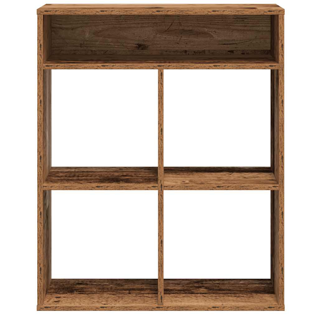 Boekenkast 66x31x80 cm bewerkt hout oud houtkleurig