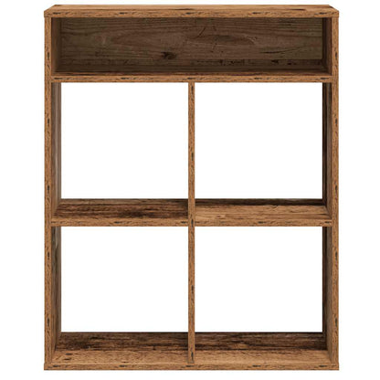 Boekenkast 66x31x80 cm bewerkt hout oud houtkleurig
