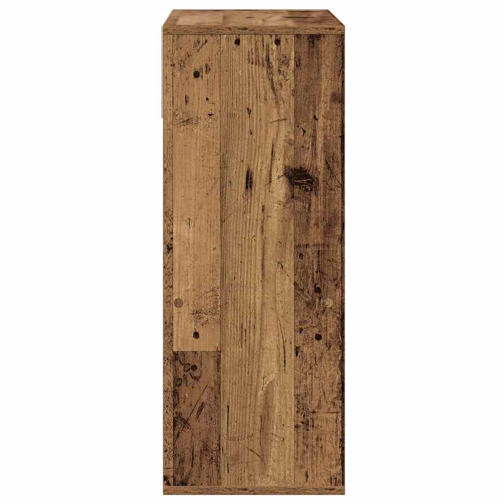 Boekenkast 66x31x80 cm bewerkt hout oud houtkleurig