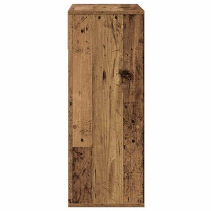 Boekenkast 66x31x80 cm bewerkt hout oud houtkleurig