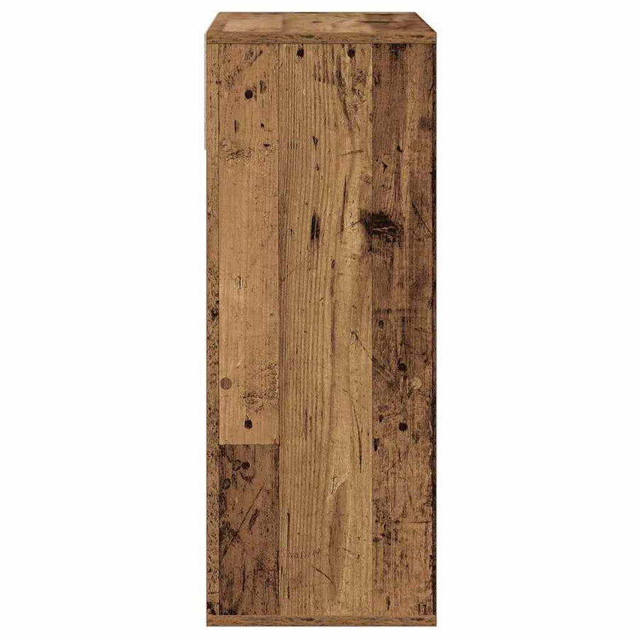 Boekenkast 66x31x80 cm bewerkt hout oud houtkleurig