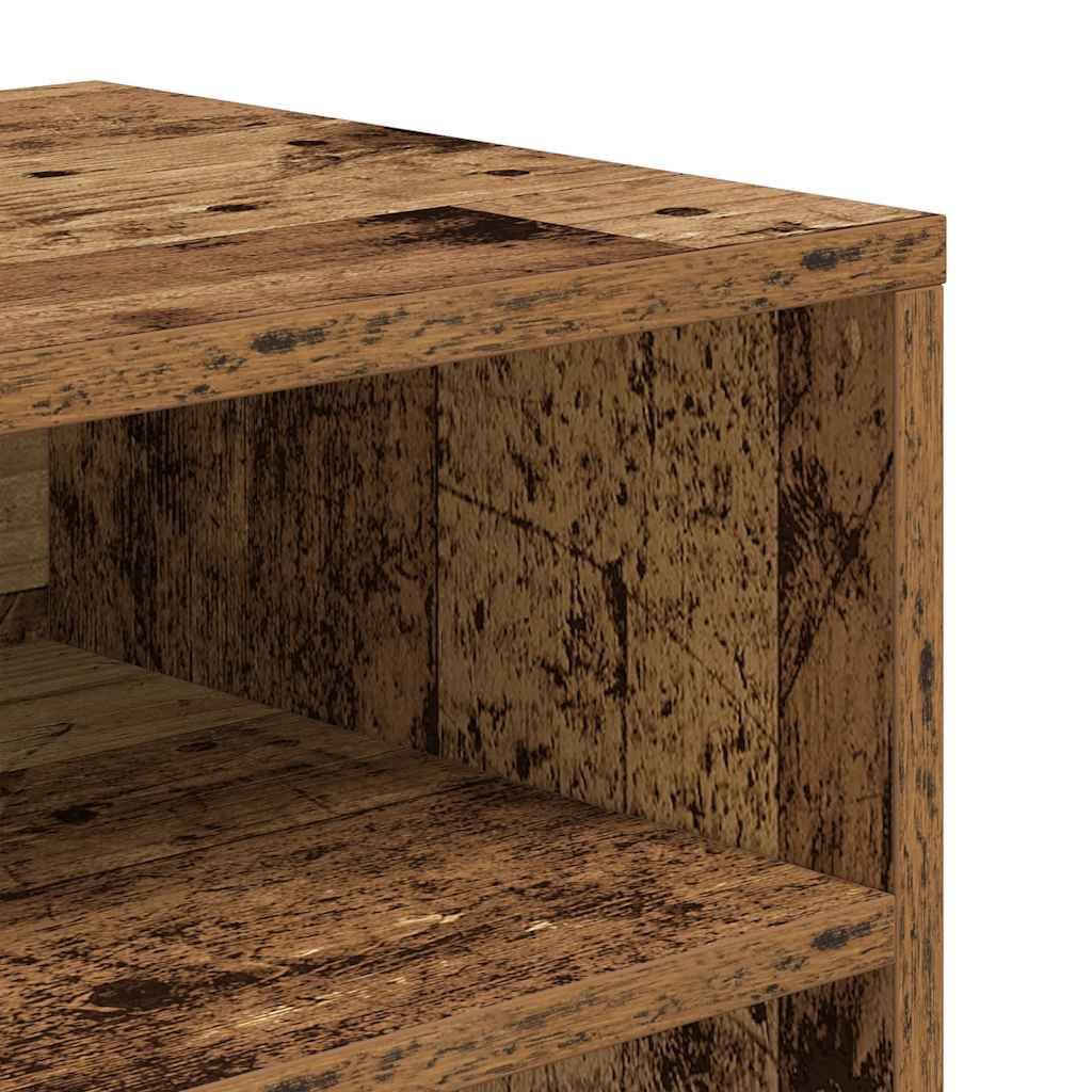 Boekenkast 66x31x80 cm bewerkt hout oud houtkleurig