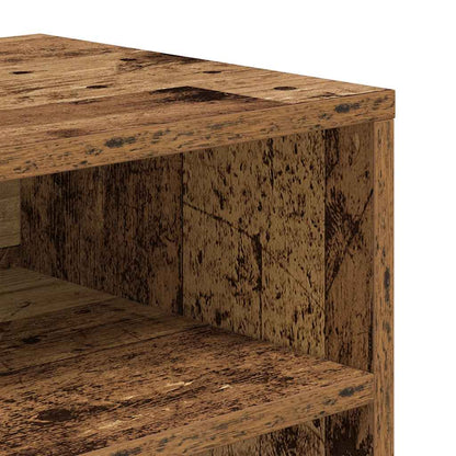 Boekenkast 66x31x80 cm bewerkt hout oud houtkleurig