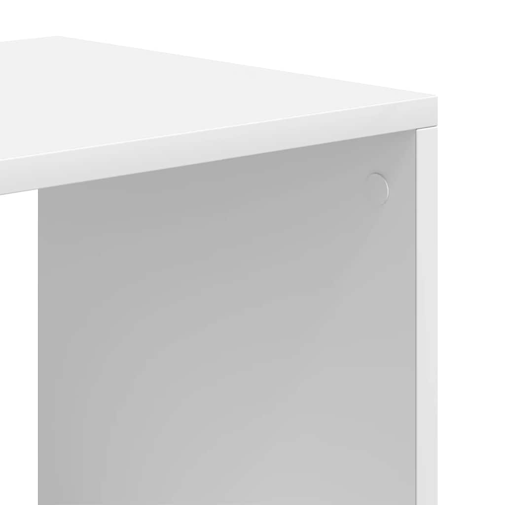 Boekenkast 66x31x112 cm bewerkt hout wit