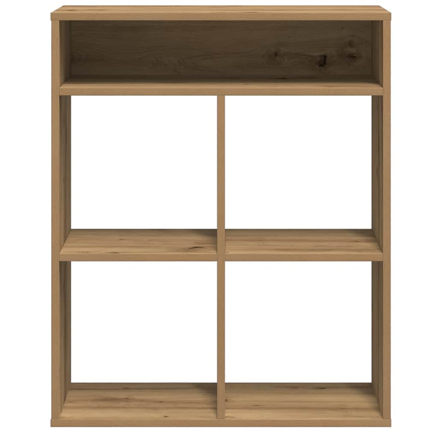 Boekenkast 66x31x80 cm bewerkt hout artisanaal eikenkleur