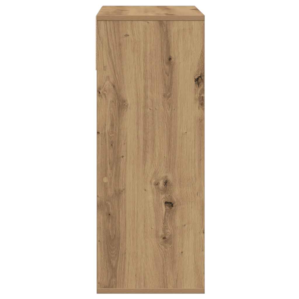 Boekenkast 66x31x80 cm bewerkt hout artisanaal eikenkleur