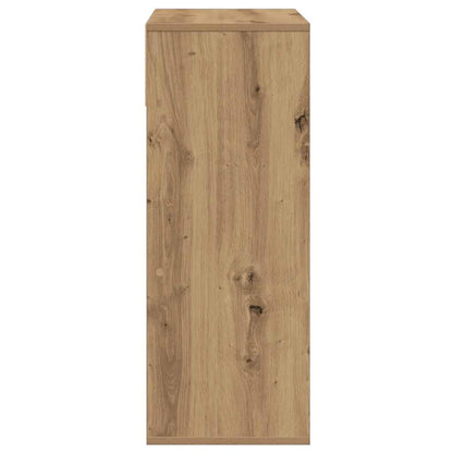 Boekenkast 66x31x80 cm bewerkt hout artisanaal eikenkleur