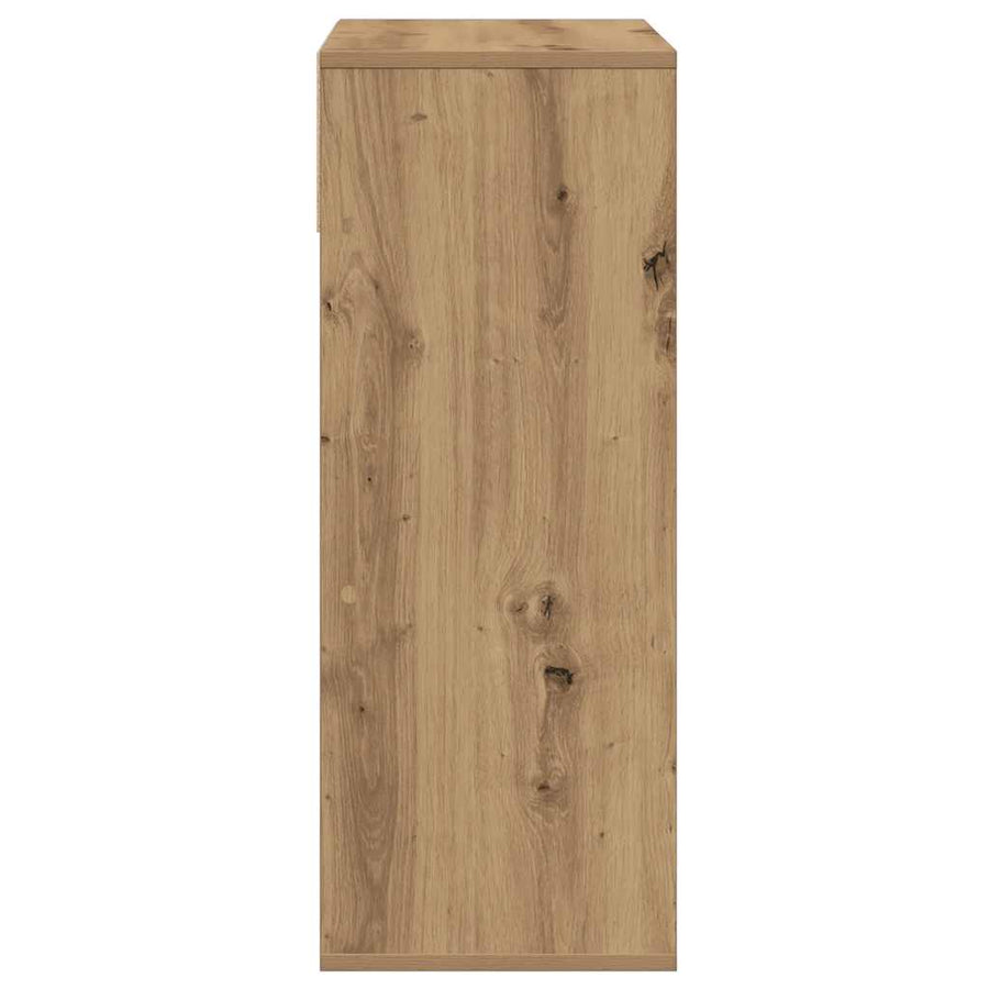Boekenkast 66x31x80 cm bewerkt hout artisanaal eikenkleur