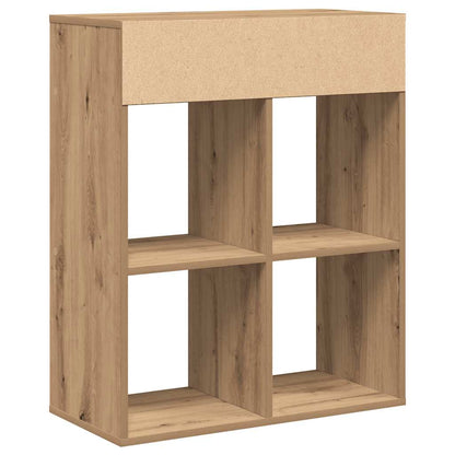 Boekenkast 66x31x80 cm bewerkt hout artisanaal eikenkleur