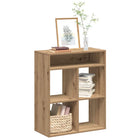 Boekenkast 66x31x80 cm bewerkt hout eikenkleur