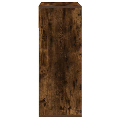Boekenkast 66x31x80 cm bewerkt hout gerookt eikenkleurig