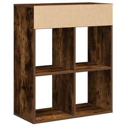 Boekenkast 66x31x80 cm bewerkt hout gerookt eikenkleurig