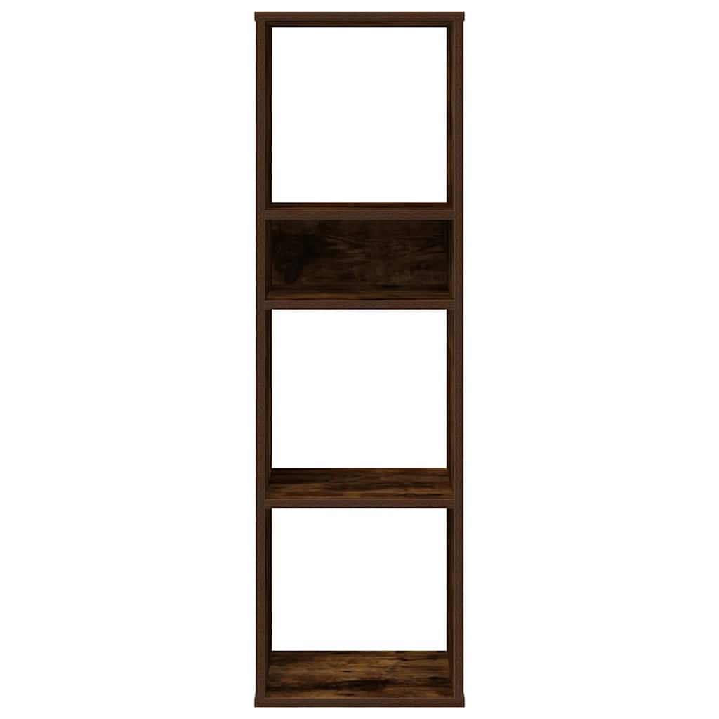 Boekenkast 34x31x112 cm bewerkt hout gerookt eikenkleurig