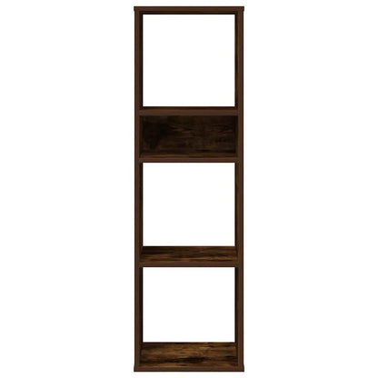 Boekenkast 34x31x112 cm bewerkt hout gerookt eikenkleurig