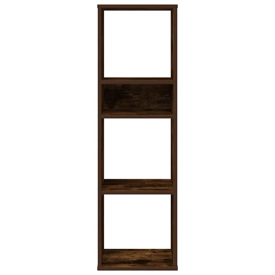 Boekenkast 34x31x112 cm bewerkt hout gerookt eikenkleurig