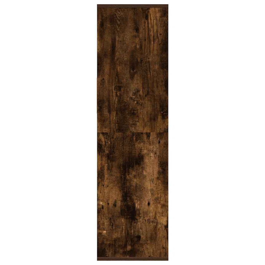 Boekenkast 34x31x112 cm bewerkt hout gerookt eikenkleurig