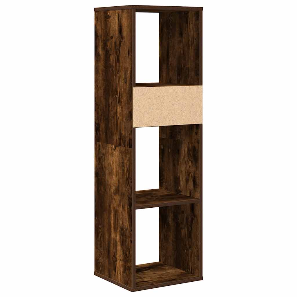 Boekenkast 34x31x112 cm bewerkt hout gerookt eikenkleurig