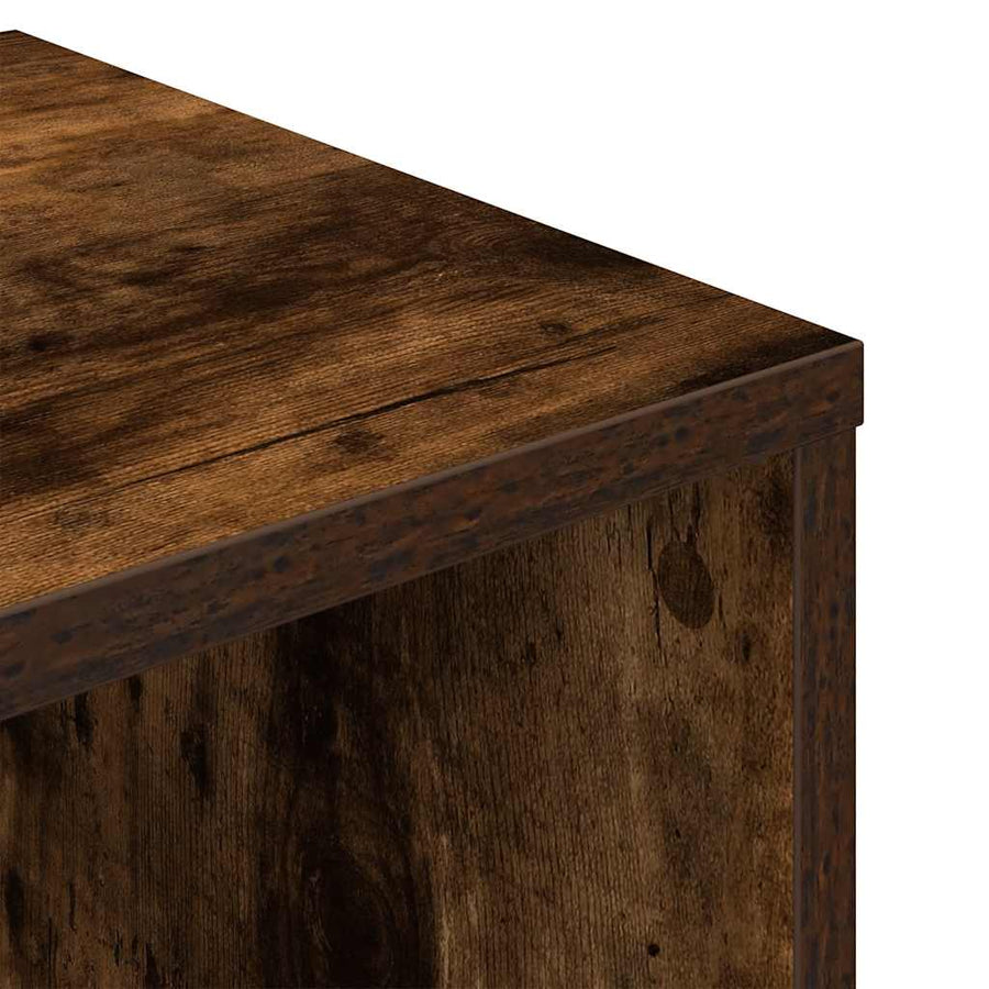 Boekenkast 34x31x112 cm bewerkt hout gerookt eikenkleurig