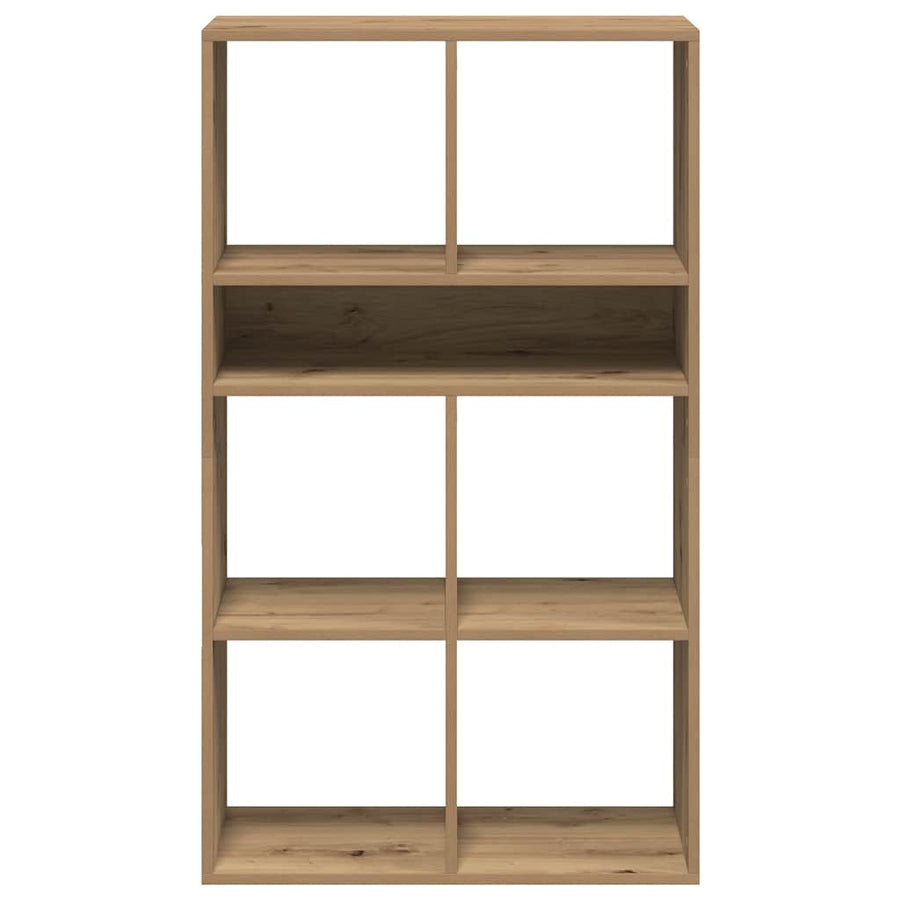 Boekenkast 66x31x112 cm bewerkt hout artisanaal eikenkleur