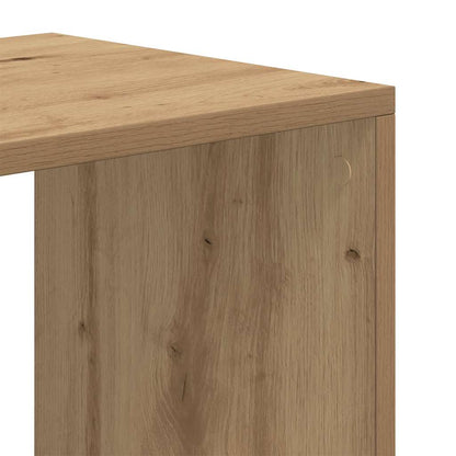 Boekenkast 66x31x112 cm bewerkt hout artisanaal eikenkleur