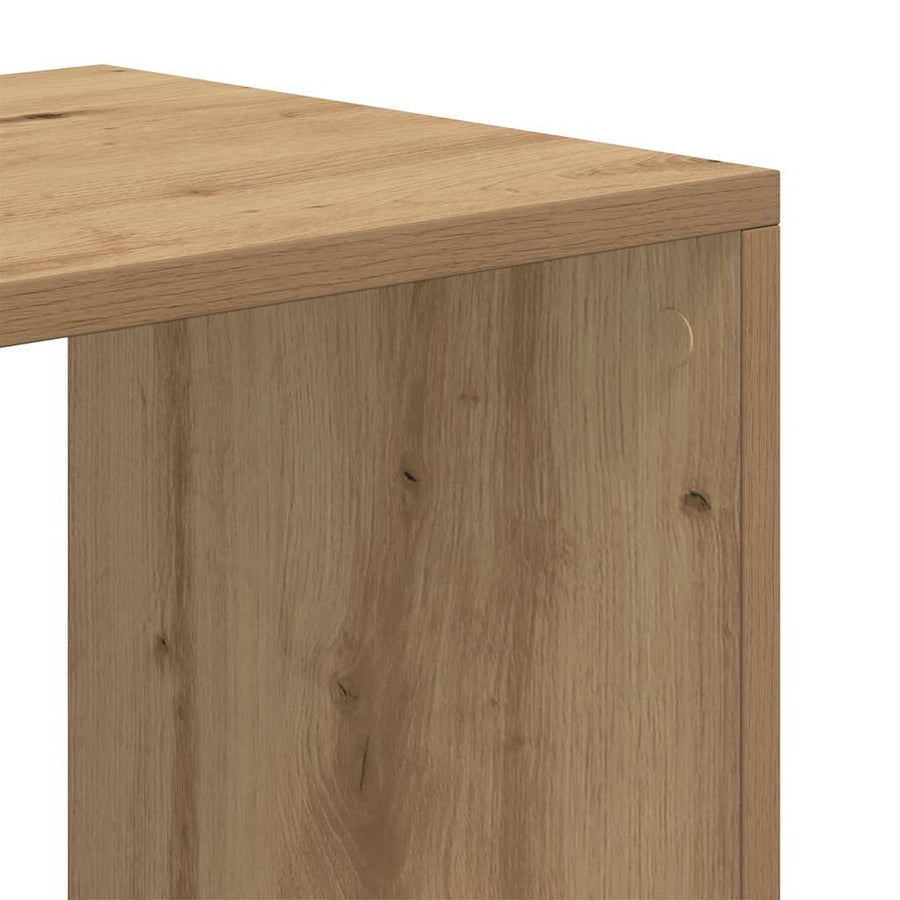 Boekenkast 66x31x112 cm bewerkt hout artisanaal eikenkleur