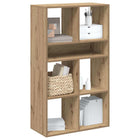 Boekenkast 66x31x112 cm bewerkt hout eiken