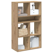 Boekenkast 66x31x112 cm bewerkt hout eiken