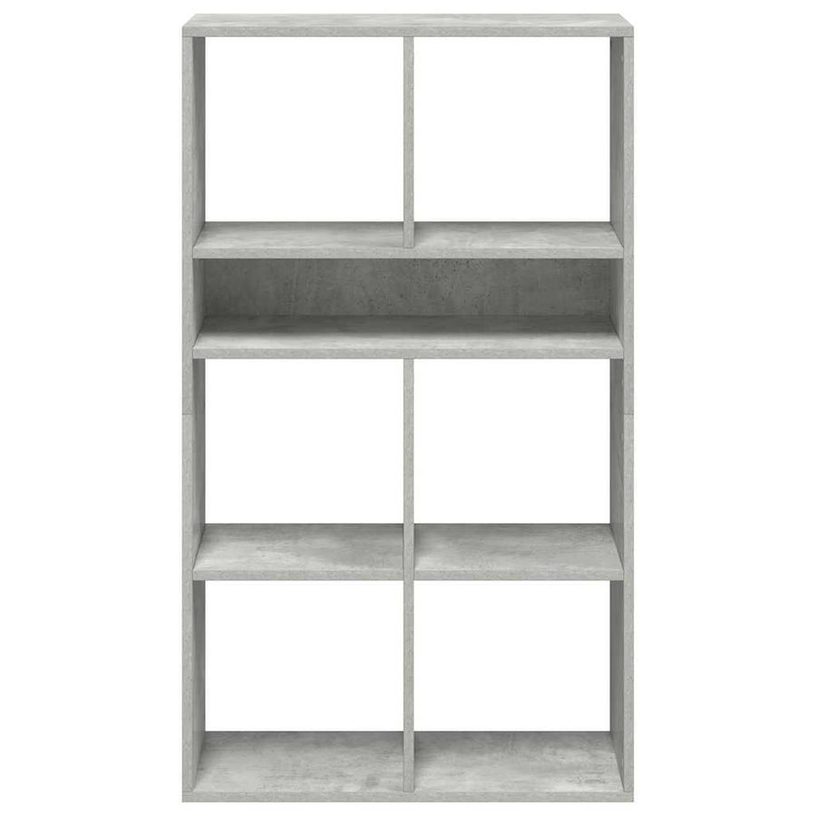 Boekenkast 66x31x112 cm bewerkt hout betongrijs
