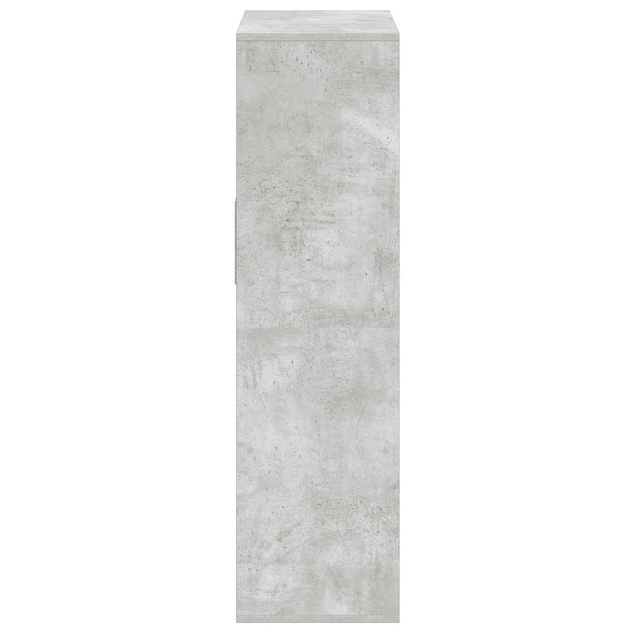Boekenkast 66x31x112 cm bewerkt hout betongrijs