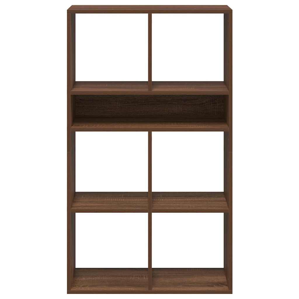 Boekenkast 66x31x112 cm bewerkt hout bruin eikenkleur