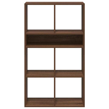 Boekenkast 66x31x112 cm bewerkt hout bruin eikenkleur
