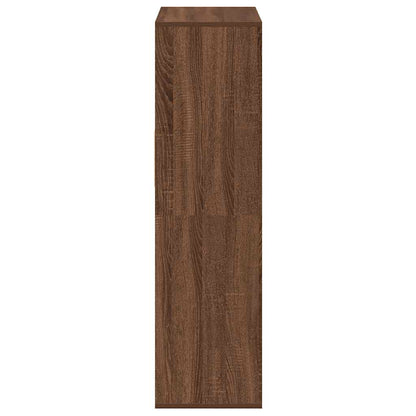 Boekenkast 66x31x112 cm bewerkt hout bruin eikenkleur