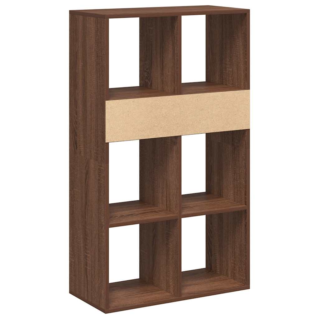 Boekenkast 66x31x112 cm bewerkt hout bruin eikenkleur