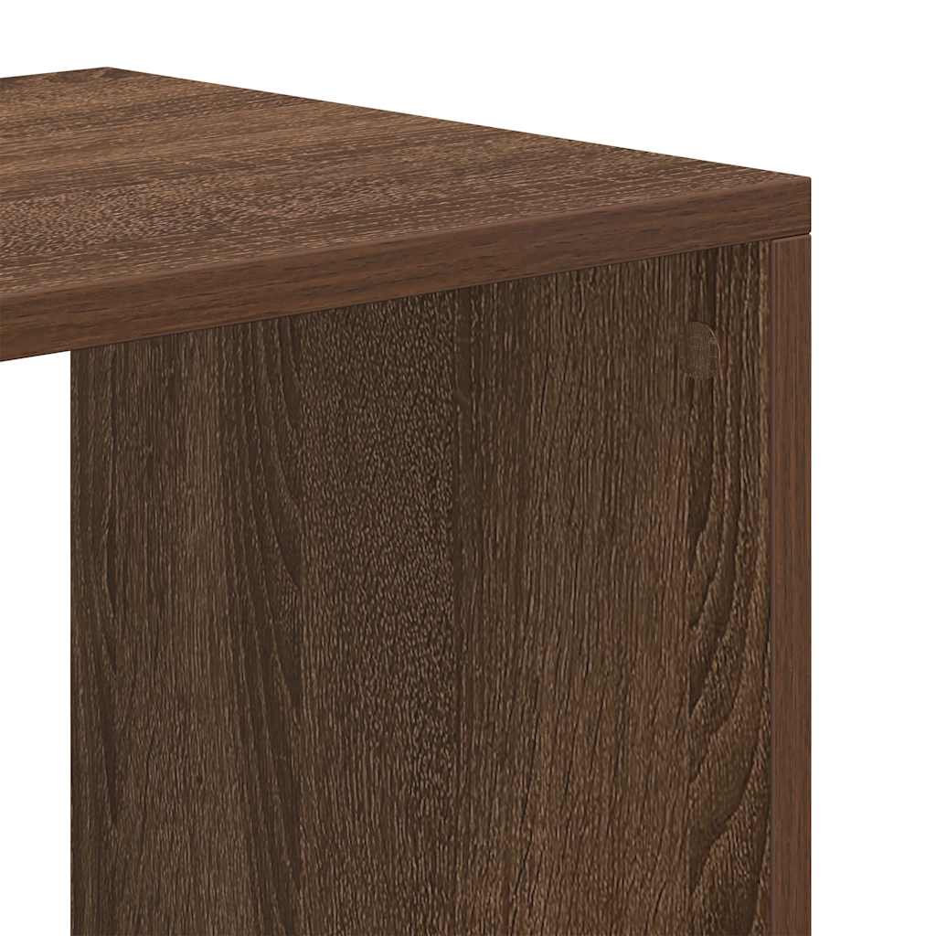 Boekenkast 66x31x112 cm bewerkt hout bruin eikenkleur