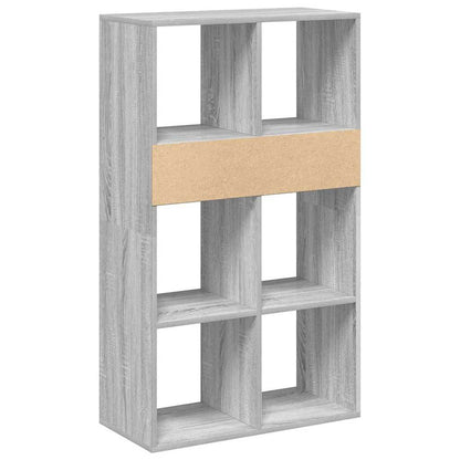 Boekenkast 66x31x112 cm bewerkt hout grijs sonoma eikenkleurig