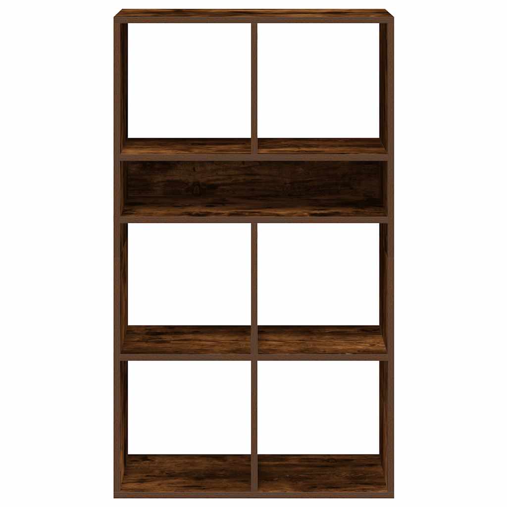 Boekenkast 66x31x112 cm bewerkt hout gerookt eikenkleurig