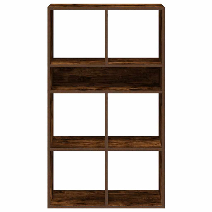 Boekenkast 66x31x112 cm bewerkt hout gerookt eikenkleurig