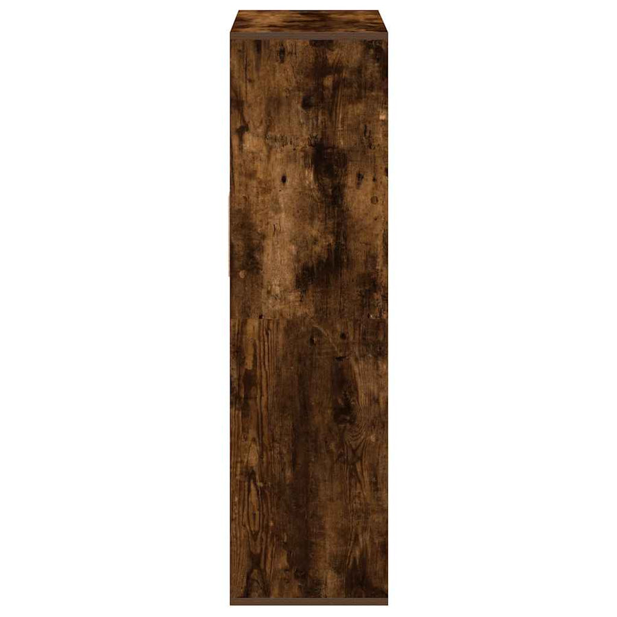 Boekenkast 66x31x112 cm bewerkt hout gerookt eikenkleurig