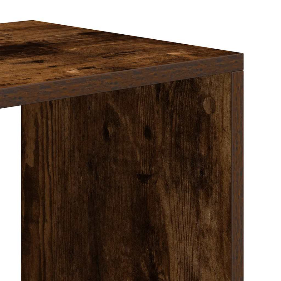 Boekenkast 66x31x112 cm bewerkt hout gerookt eikenkleurig