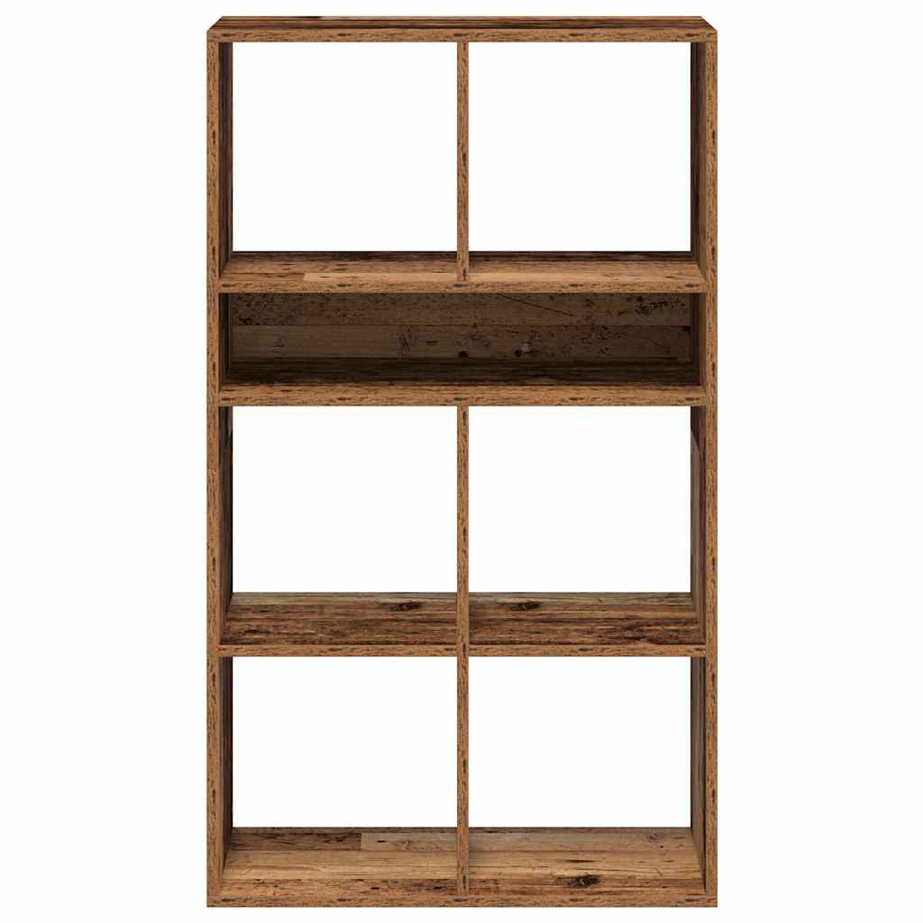 Boekenkast 66x31x112 cm bewerkt hout oud houtkleurig