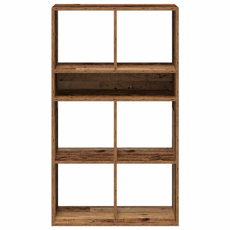 Boekenkast 66x31x112 cm bewerkt hout oud houtkleurig